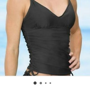 Athleta shirred Bra Cup Tankini